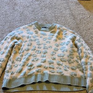 Splendid Blue and Cream Patterned Sweater